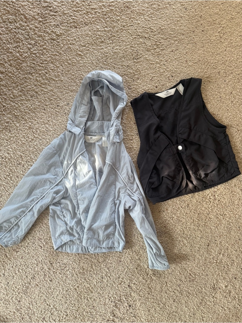 H&M Hooded Windbreaker Jacket and utility vest toddler 1-2Y